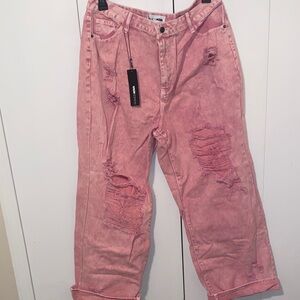 Fashion Nova Lavender “Life is Sweet” Baggy Jeans